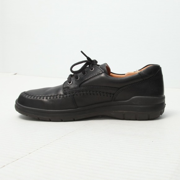ECCO Seawalker Tie Shoes Mens Size 11.5 Black Leather Walking Comfort Casual main image 4